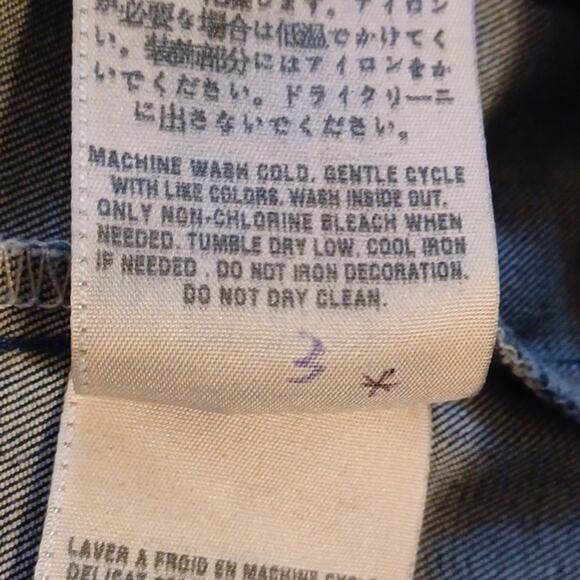 GUESS Jeans Stretch Denim Jacket Dark Wash. Size M - Picture 15 of 16